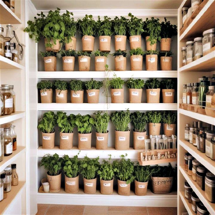 small herb garden for pantry