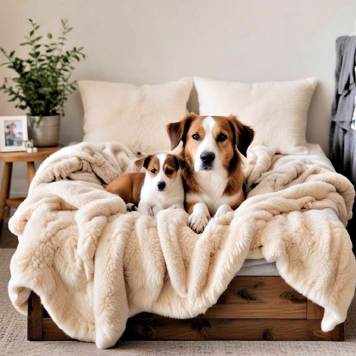 snuggly blankets for dog room