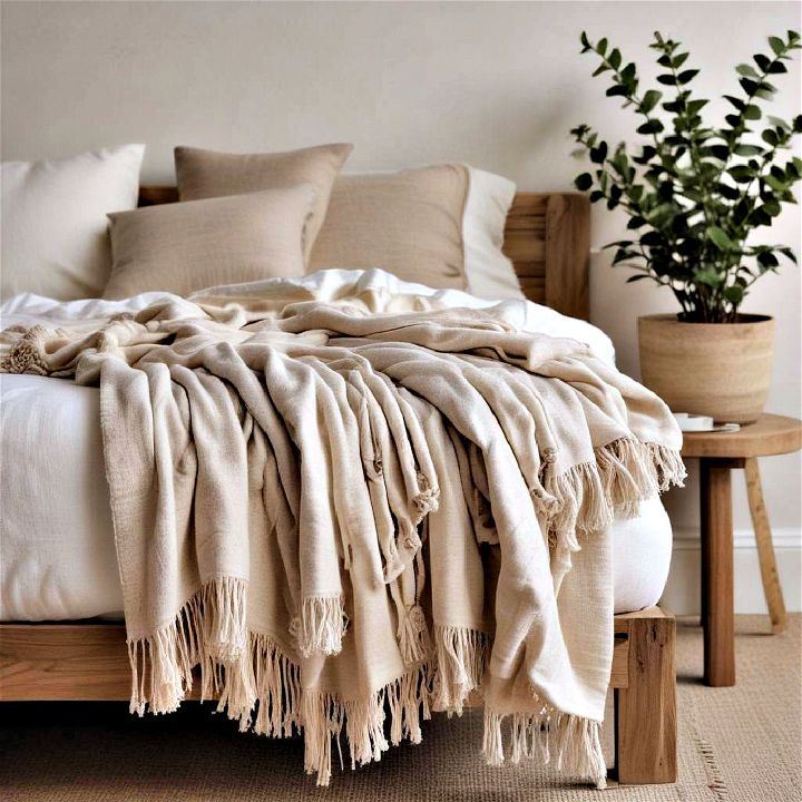 soft and cozy raw cotton throws