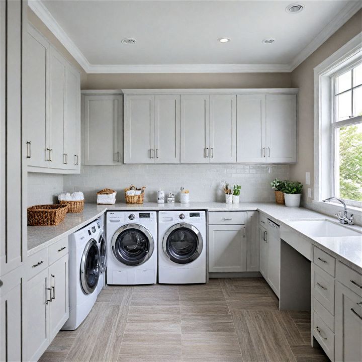 soft gray for a sophisticated laundry room