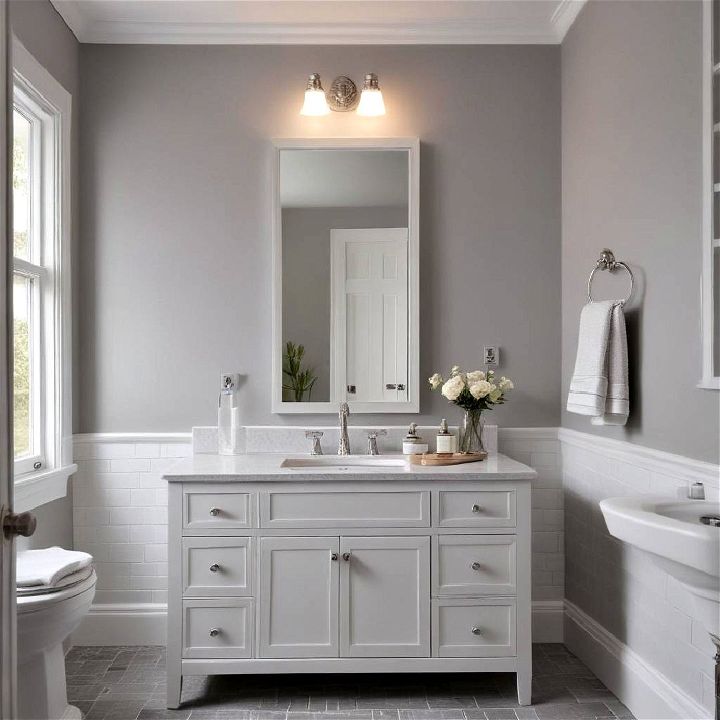 soft gray paint bathroom