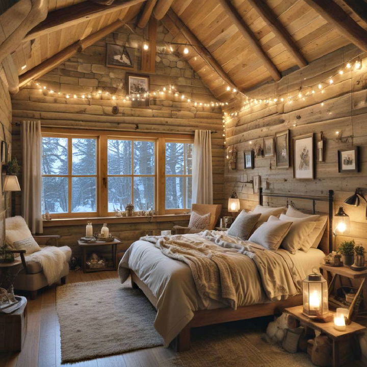 soft lighting for cabin decor