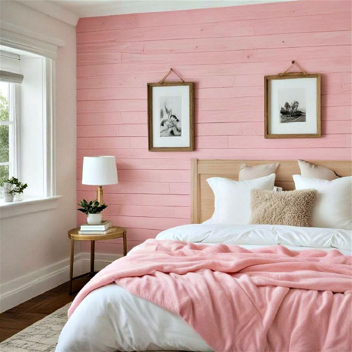 soft pink wall for bedroom