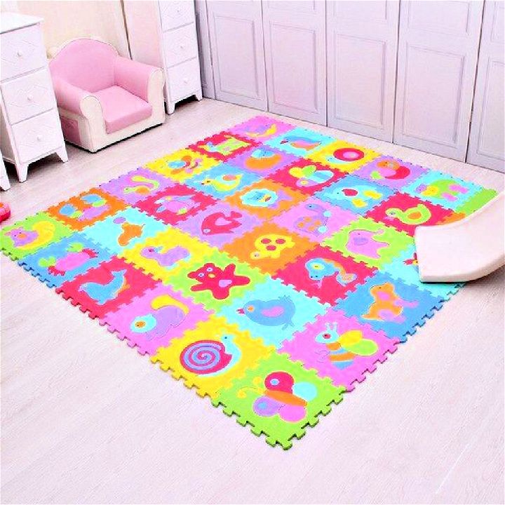 soft puzzle piece flooring for play