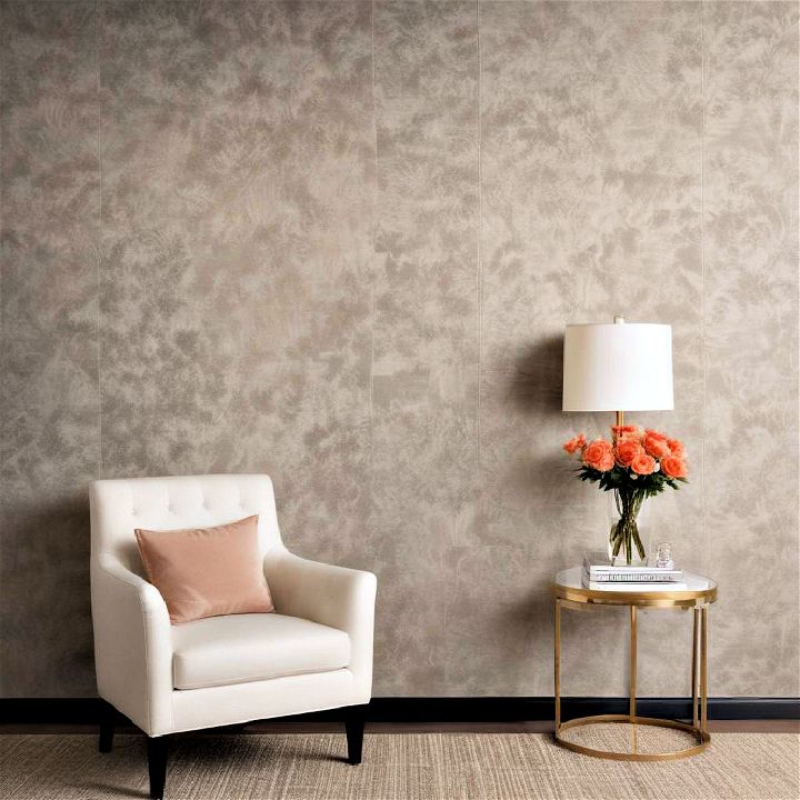 sophisticated fabric covered wall