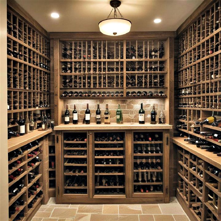 sophisticated wine cellar
