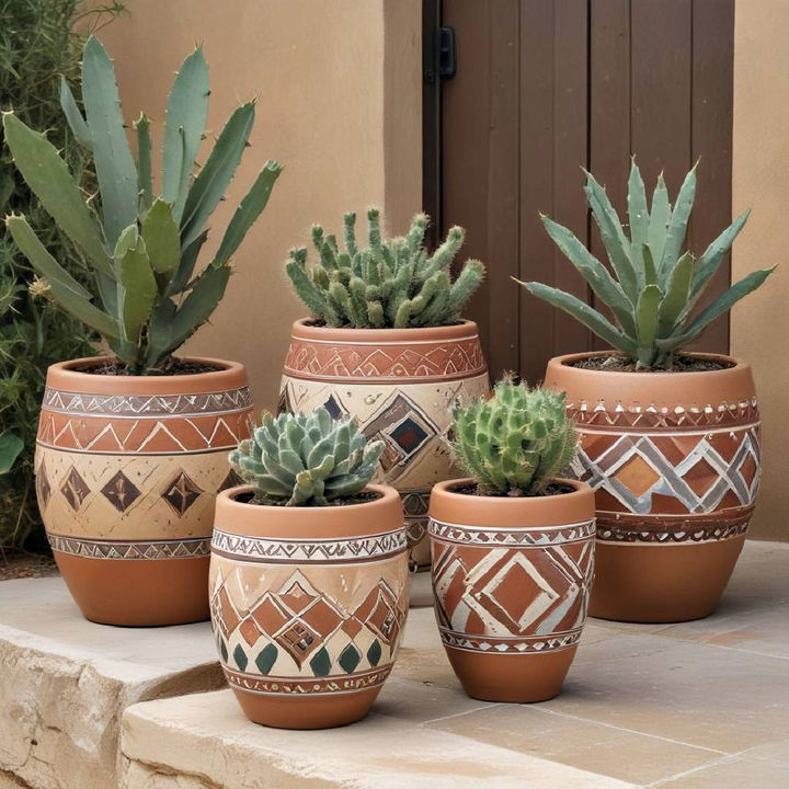 southwestern themed pots