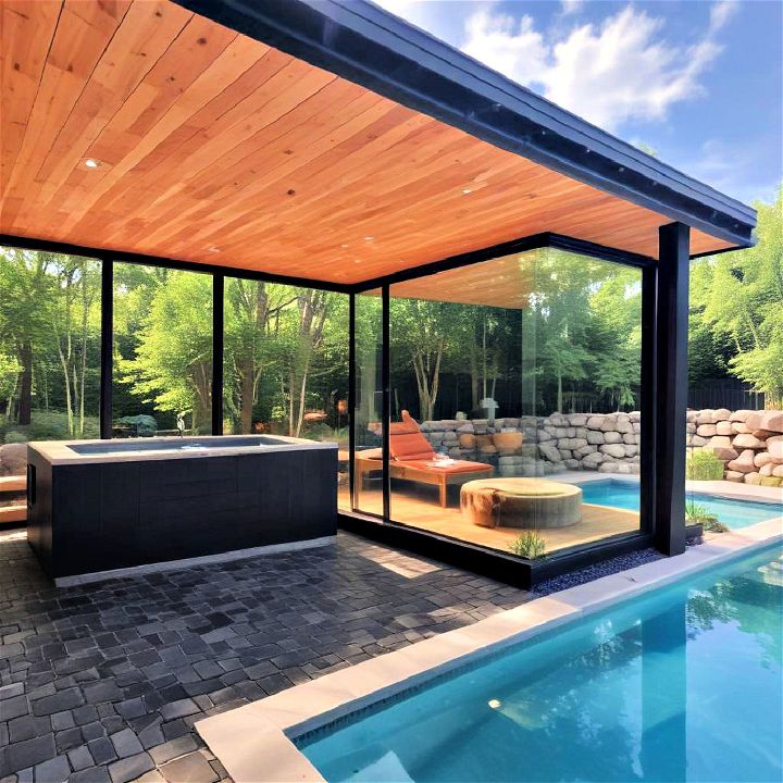 spa retreat pool house