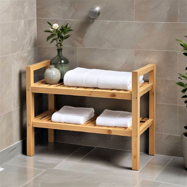 spa style shower bench