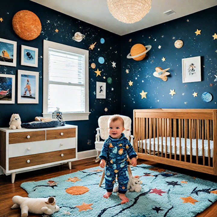 space exploration baby nursery