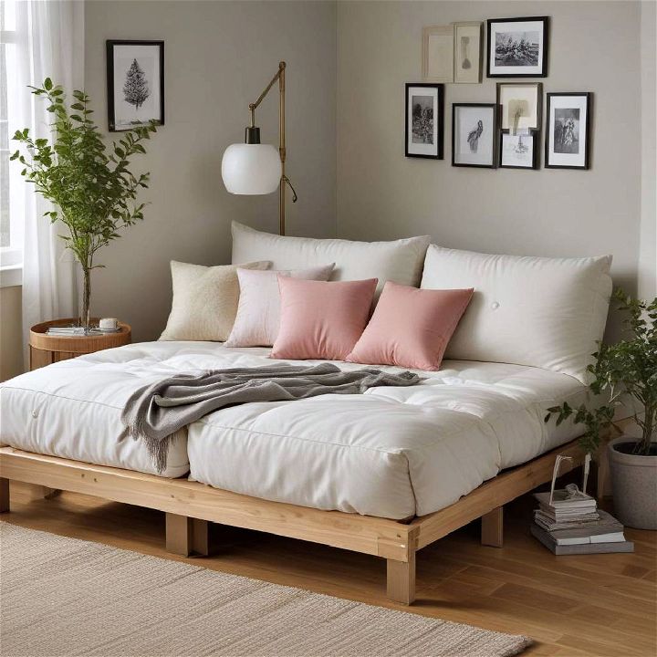 space saving corner futon bed