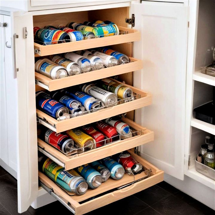 space saving pull out pantry shelves
