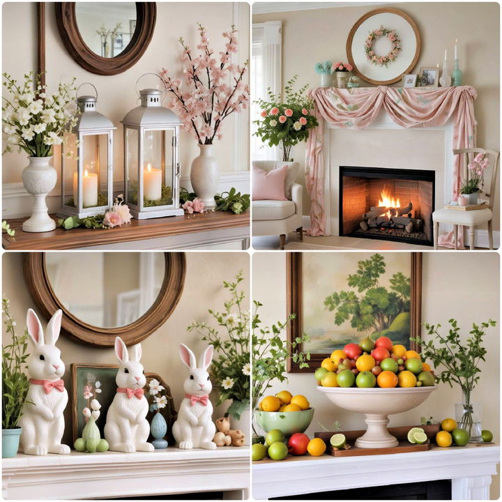 spring mantel decor ideas