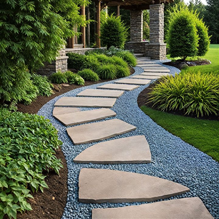 stable and elegant stone slab walkway