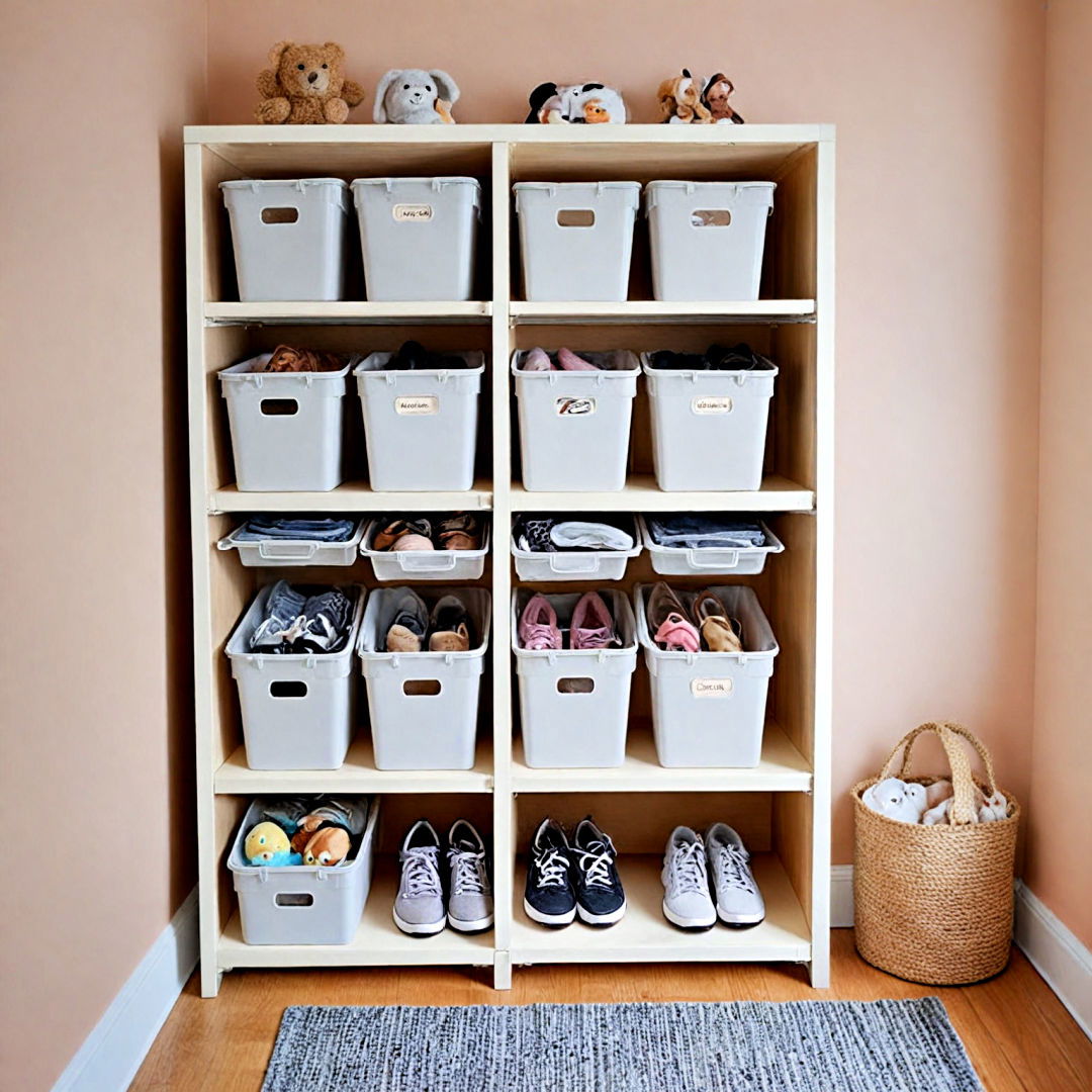 stackable bins for hallway storage