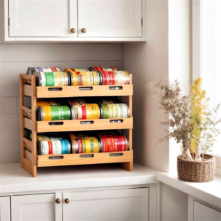 stackable can rack for small pantry