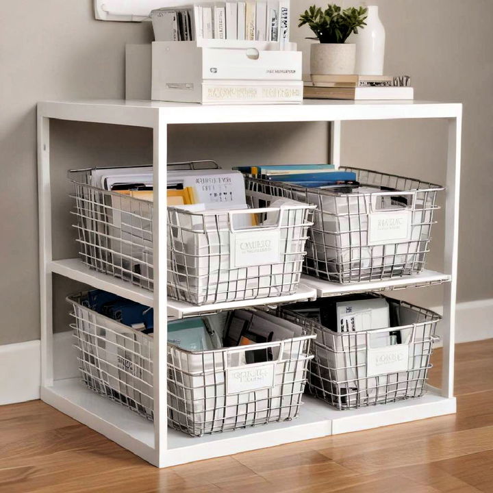 stackable filing baskets