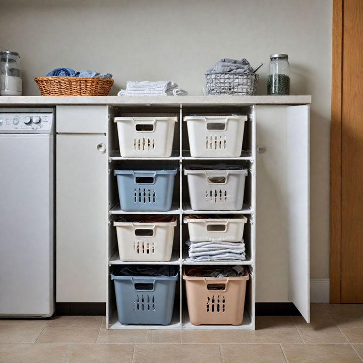 stackable laundry bins for small spaces