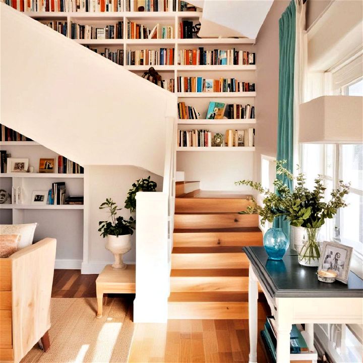 staircase bookshelves