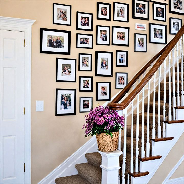 staircase portrait wall