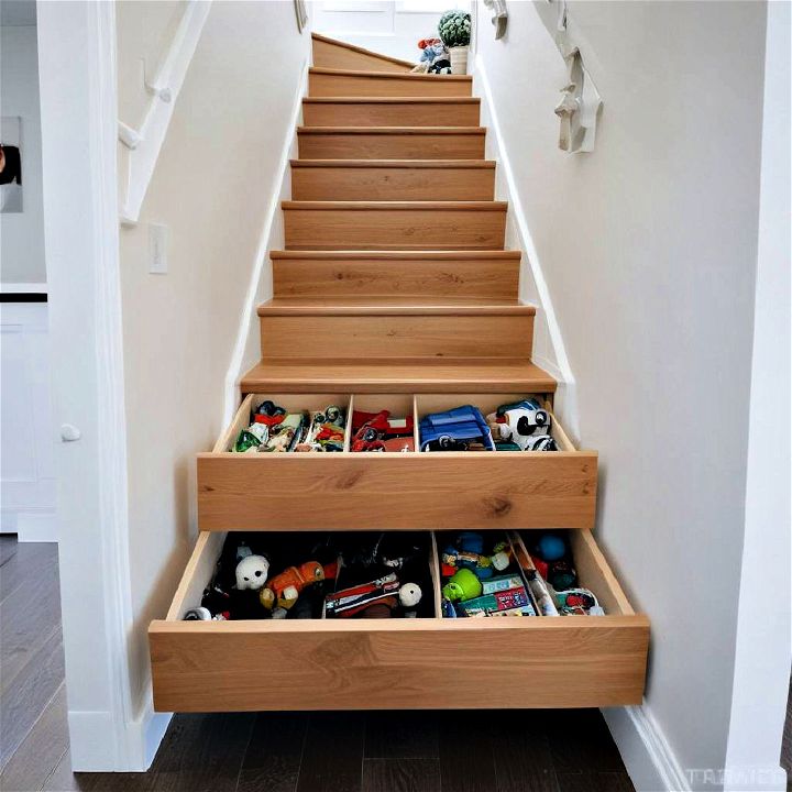 staircase storage drawers