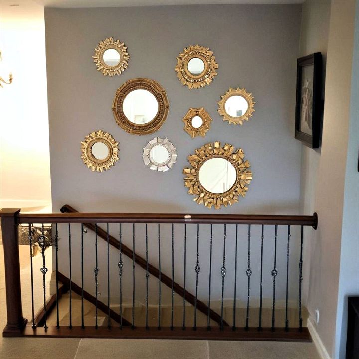 staircase wall mirror decorating