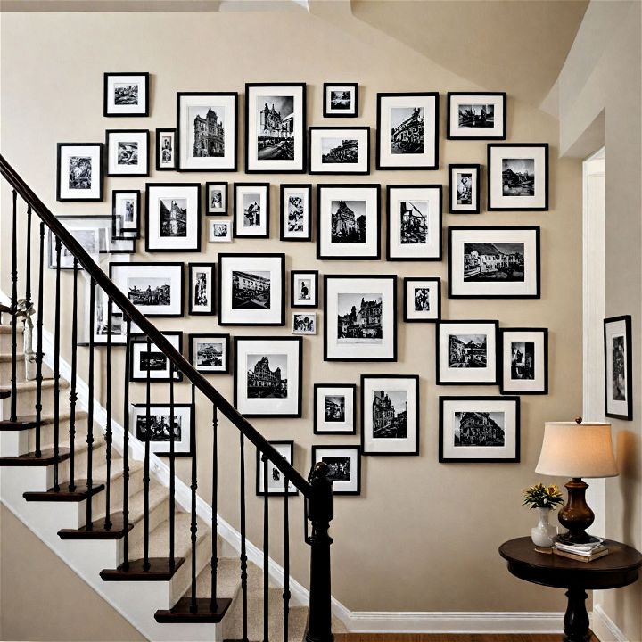 stairway gallery wall