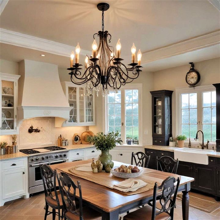 statement lighting for cottage style