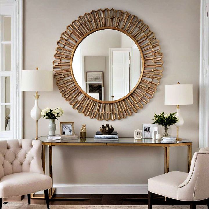 statement wall mirror for living room