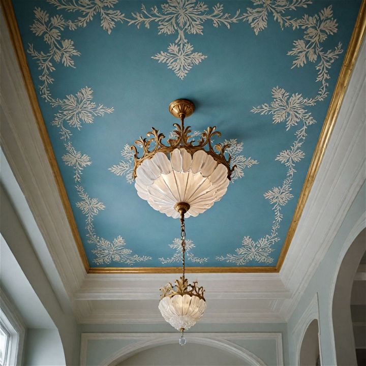 stenciled patterns ceiling paint