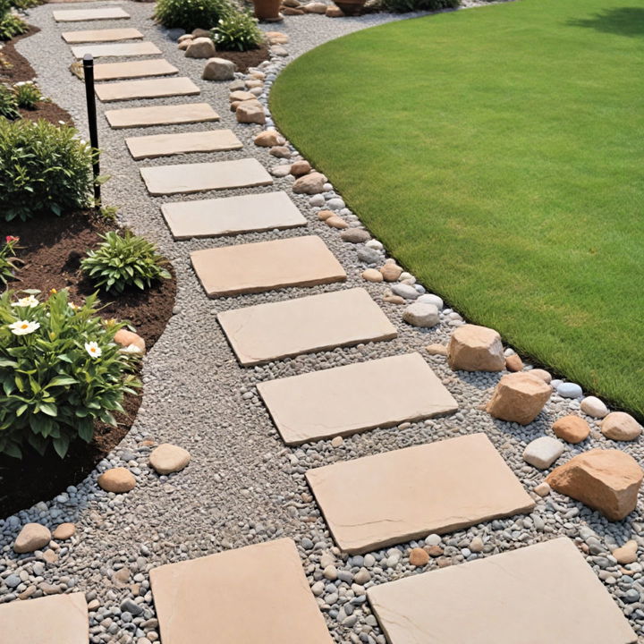 stepping stone paver walkway