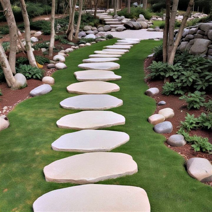 stepping stones garden walkway