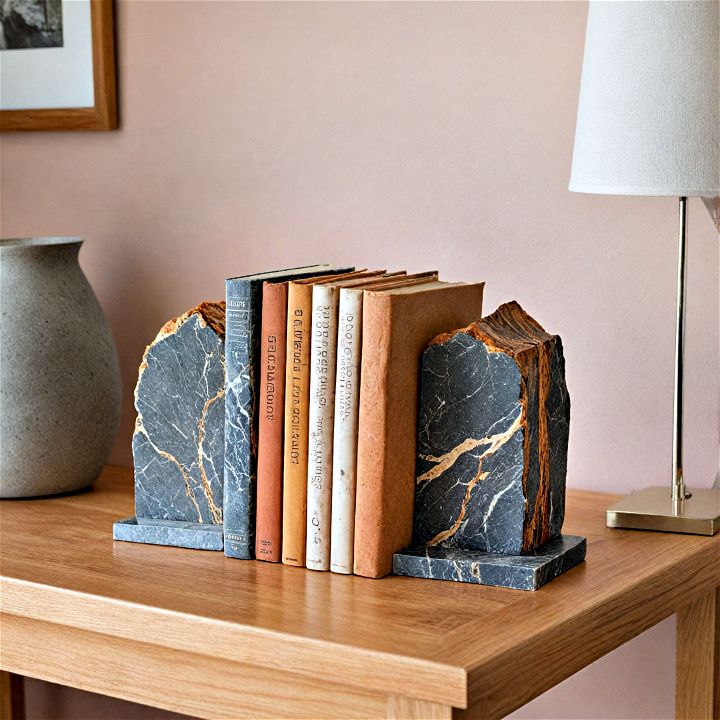 stone bookends for natural bedroom decor