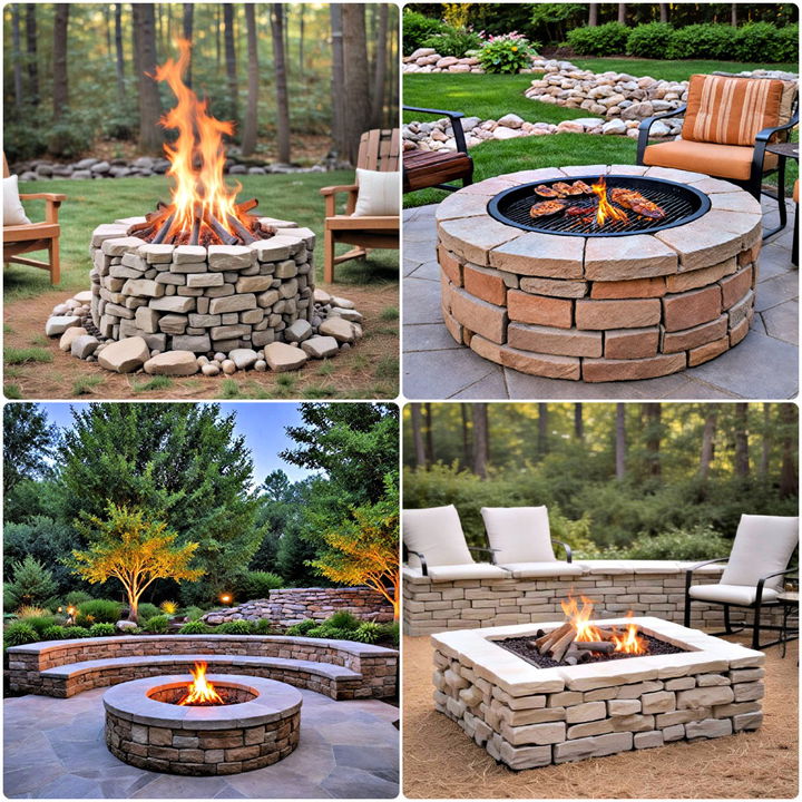 stone fire pit ideas