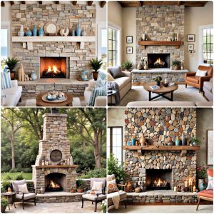 stone fireplace ideas