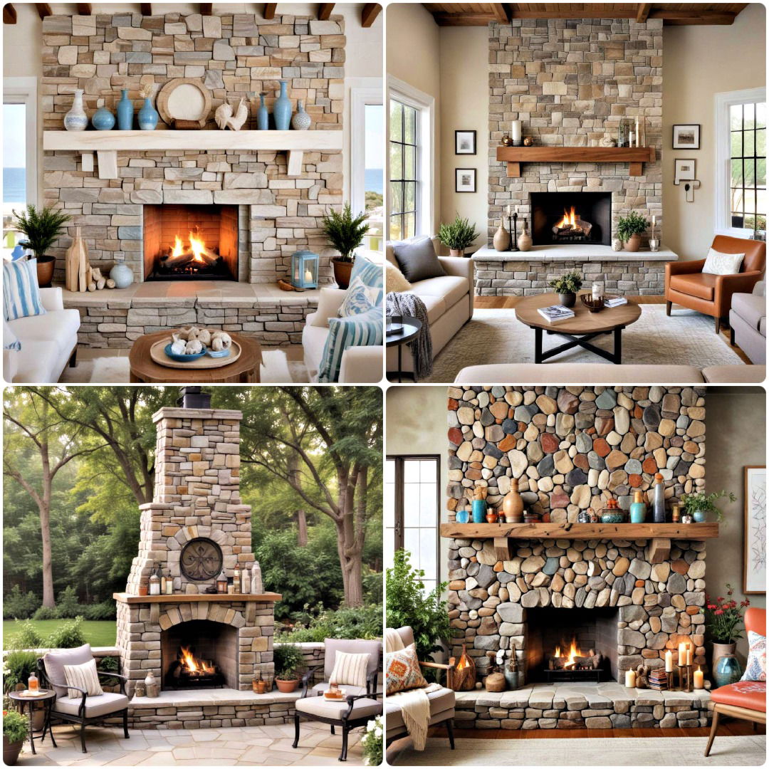 stone fireplace ideas