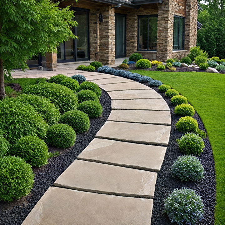 stone slab pavers walkway