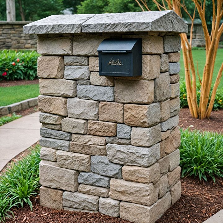 stone veneer mailbox
