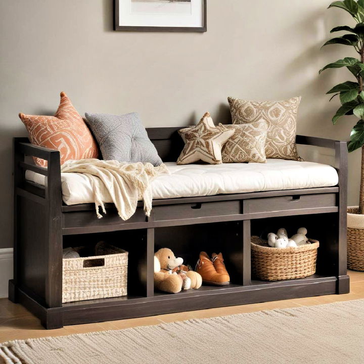 storage bench for seasonal items and toys