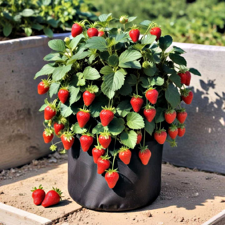 strawberry grow bag for balcony