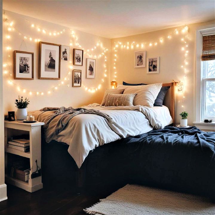 string lights to create a cozy atmosphere