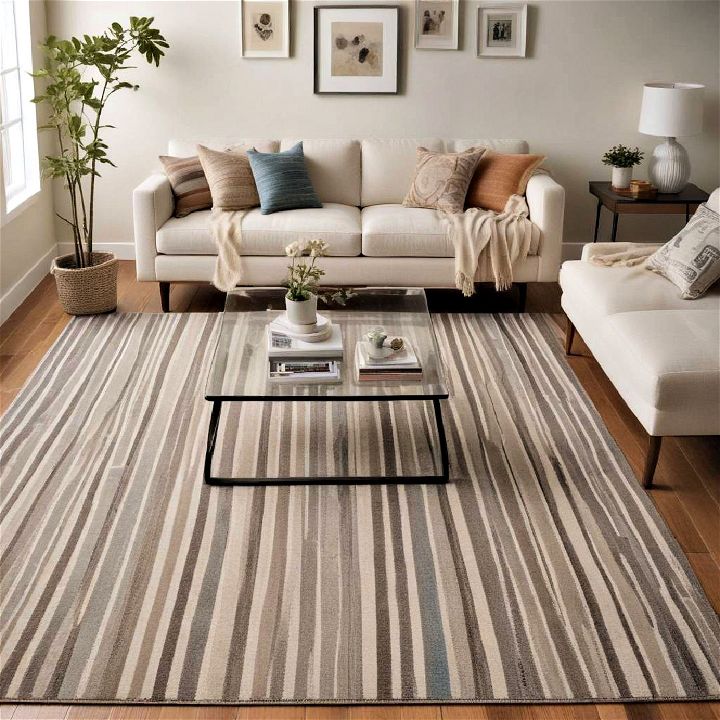 striped rug for living room