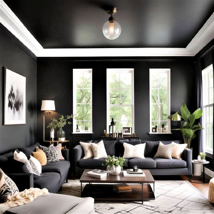 stunning black ceiling