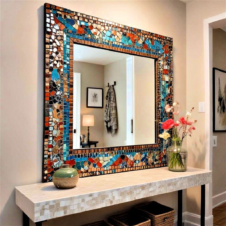stunning mosaic mirror design