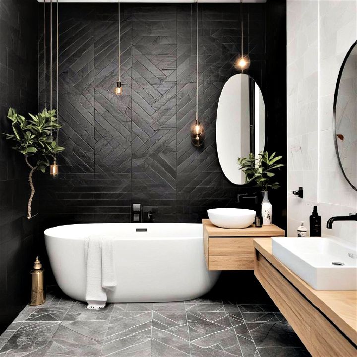 stunning textured black wall accents