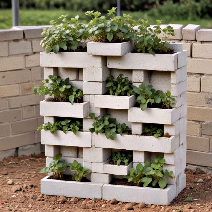 sturdy cinder block planter