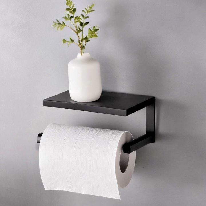 stylis black toilet paper holder