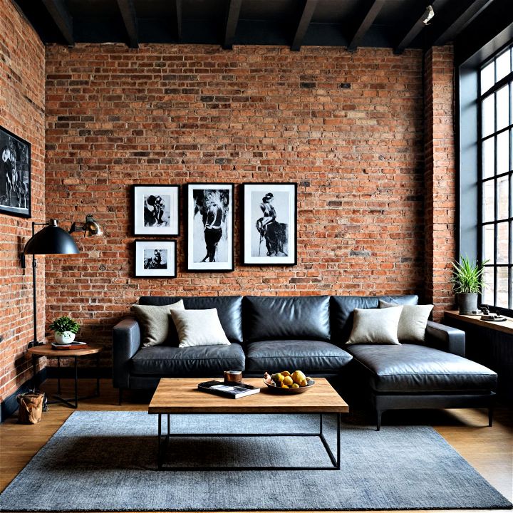 stylish Industrial style living room