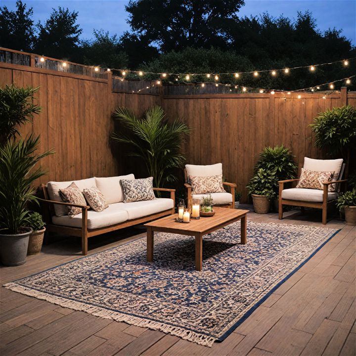 stylish and durable outdoor rug
