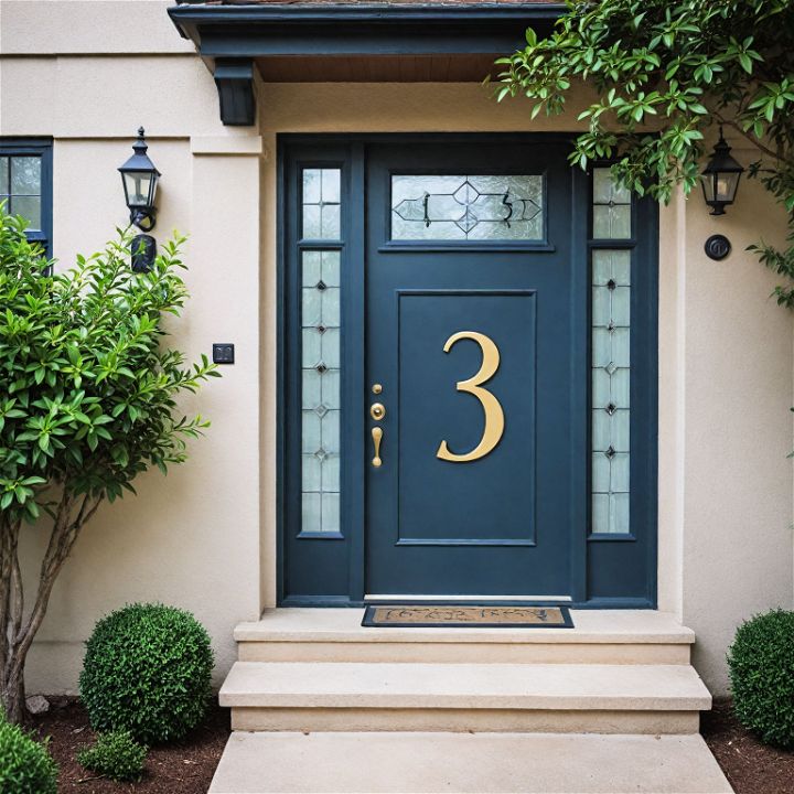 stylish and modern house number